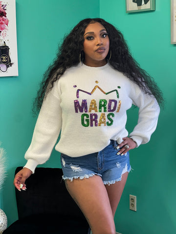 BAAS MARDI GRAS SEQUIN SWEATER